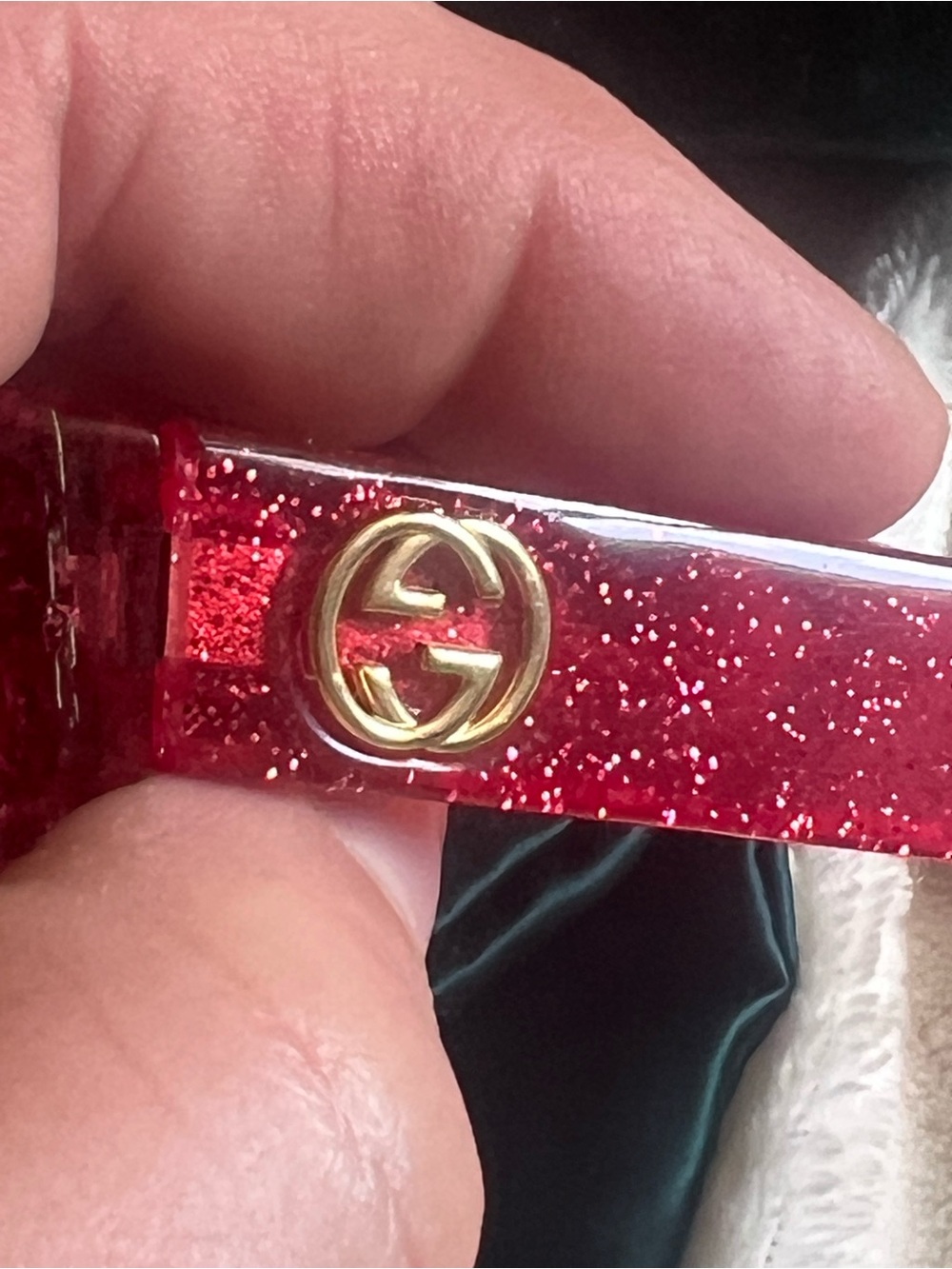 Gucci Glitter Hot Pink Round Cat-Eye Sunglasses - Picture 3 of 12